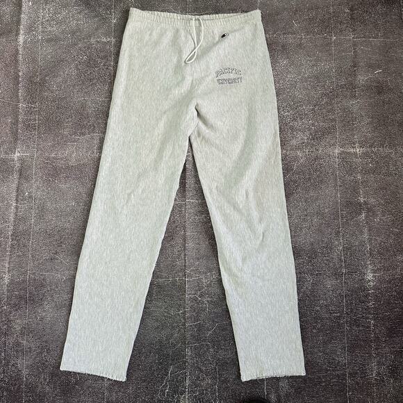 Men's Vintage 80's Champion Reverse Weave USA Heather Gray Track Sweatpants Sz L - Picture 1 of 6